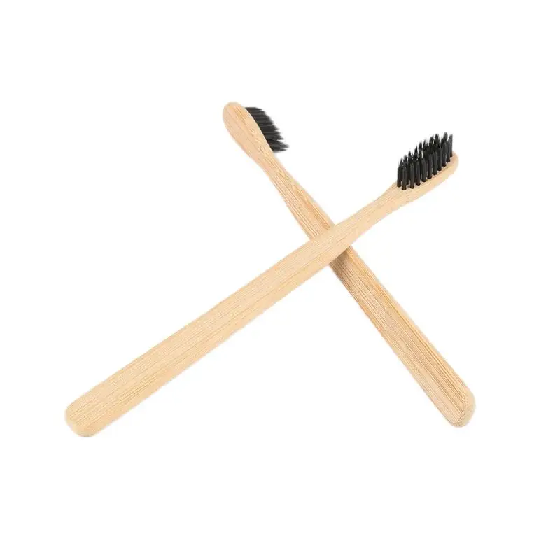 

1Pcs Natural Eco-friendly Bamboo Toothbrush Flat Bamboo Handle Soft Bristle Toothbrush Adult Toothbrush Bamboo Handle Black Head