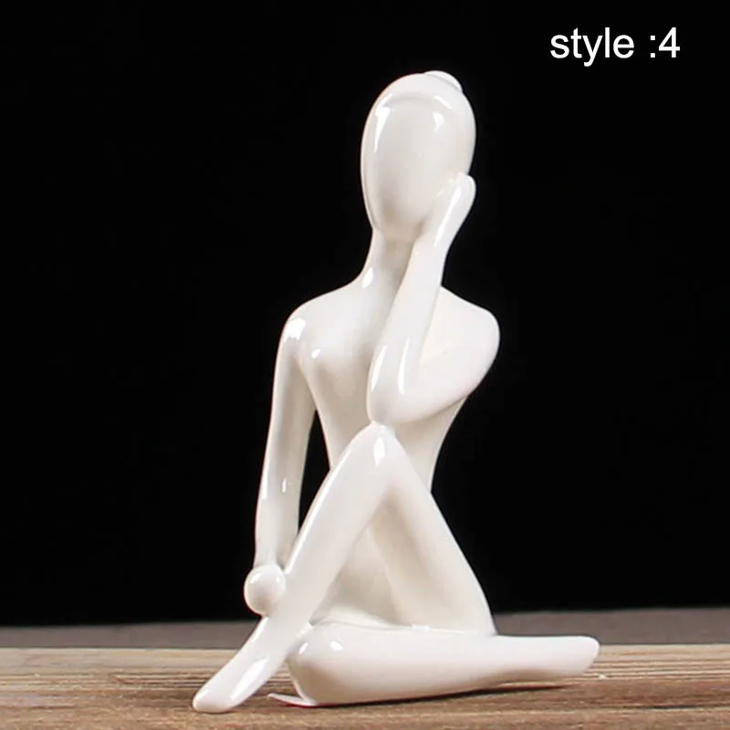 Горячий белый фигурка Йога статуя дома декоративные фарфоровые керамические