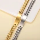 Мужские персонализированные браслеты с именем на заказ, браслет из нержавеющей стали для часов, браслет с именной табличкой, браслеты для мужчин, Модные женские ювелирные аксессуары