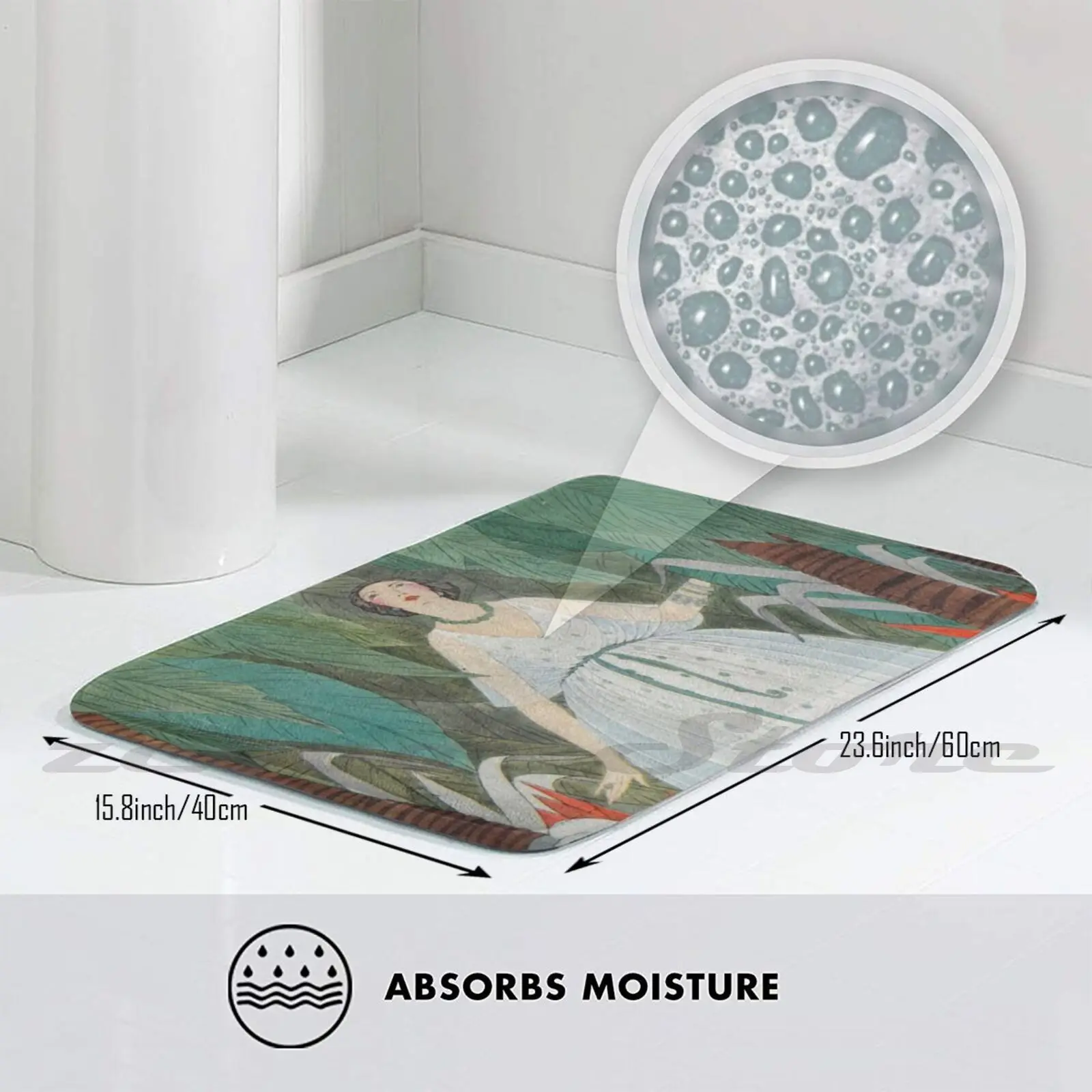 Обложка журнала Vogue французская мода женское белое платье с пальмами и цветами