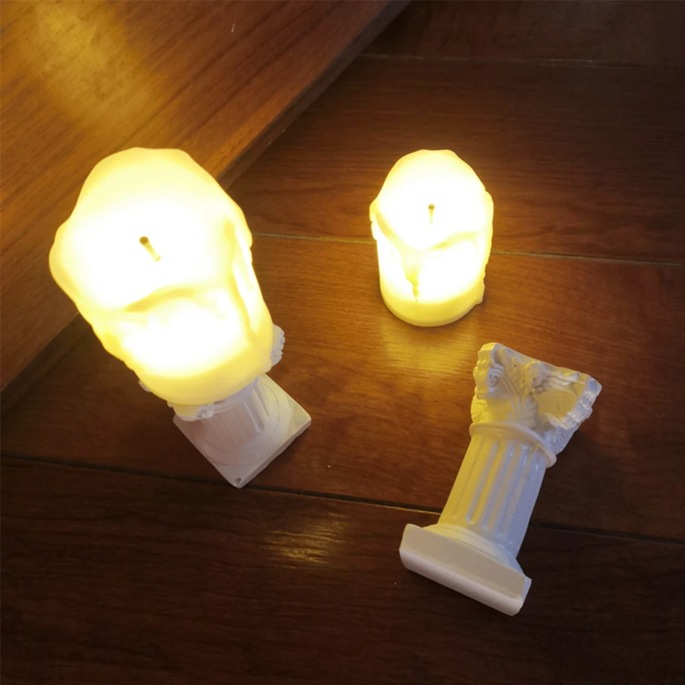 Искусственное Моделирование римские колонны мини Свеча Ночной светильник Led