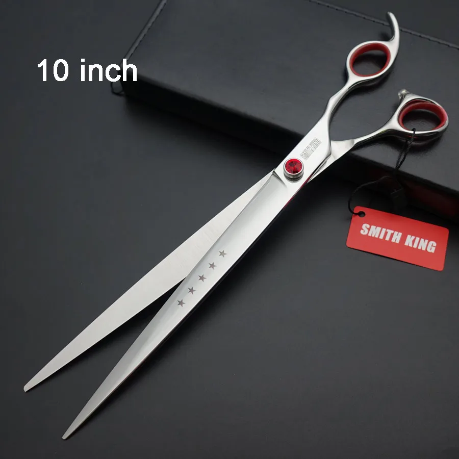 10 inch " /10" профессиональные ножницы для ухода за собаками премиум класса с острыми краями, прямые ножницы SMITH KING/режущие наборы для ножниц SUSP440C - Цвет: 10 inch