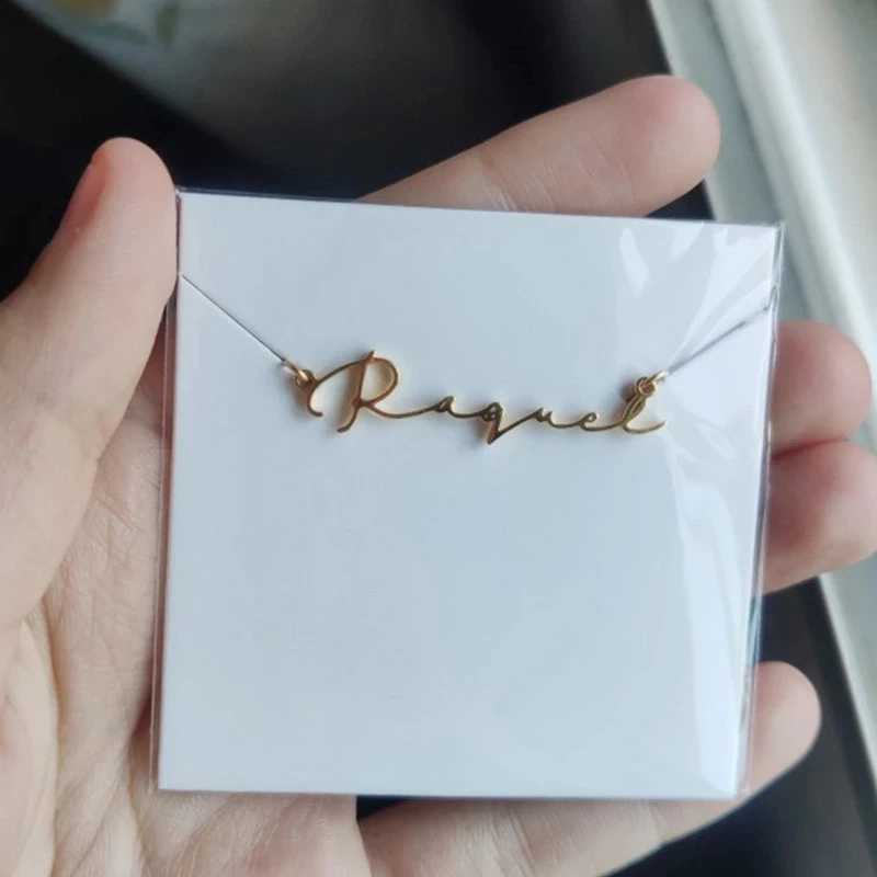 Ожерелье с буквенным именем для женщин и мужчин колье кулоном в виде шрифта из