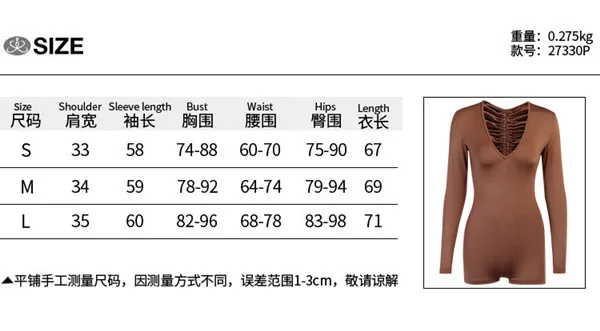 

Imcute Women Sexy Drawstring Pleated Bodycon Playsuit Sexy Hollow Out Backless Long Sleeve Jumpsuit Clubwear Female Bodysuit New