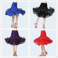 women dancewear ballroom dance skirt latin salsa waltz modern tango floral swing 904 b128