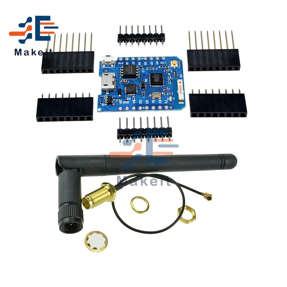 Внешний антенный разъем для WEMOS D1 Mini Pro 16M Bytes NodeMCU ESP8266 ESP-8266EX CP2104 WIFI макетная плата