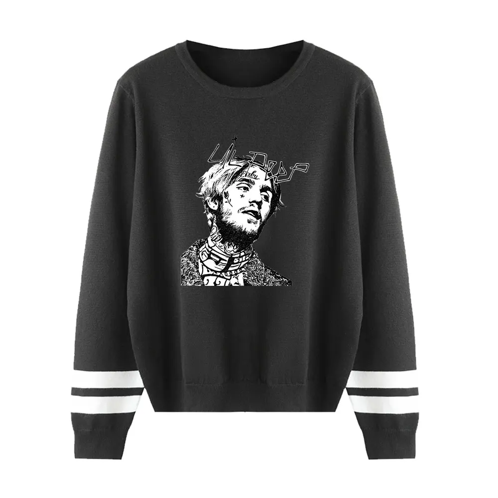 Осенние свитера в стиле хип хоп с круглым вырезом подходящие для Lil peep весенние