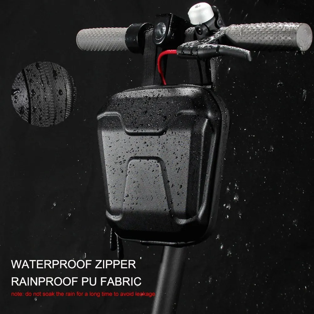 

Scooter Storage Bag, Rainproof Scooter Handlebar Bag, Hard Shell Front Hanging Bag Fit for Carrying Charger Tools, Repair Tools