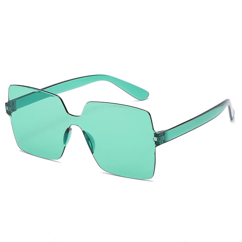 

Square Sunglasses Woman Rimless Sun Glasses for Women Fashion Shade 2021 European New Uv400 Light Blocking Trendy Travel Oculos