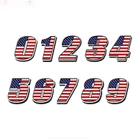 three ratels ftc 720 car styling racing numbers vinyl usa united states flag stickers motocross moto auto car atv