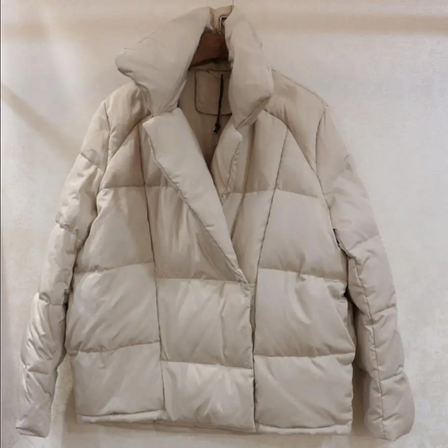 Зимнее толстое теплое пушистое пуховое пальто большого размера Женский костюм с