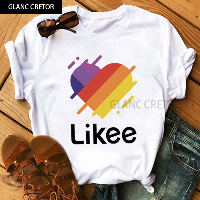 

Women T Shirts Heart Fashion Harajuku Streetwear Tops Female T-shirt Clothes Graphic Summer Short Sleeve Casual Shirt