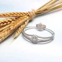 tirim luxury bangle set for women cubic zircon crystal bracelet ring fashion charm bridal jewelry accessories wedding engagement