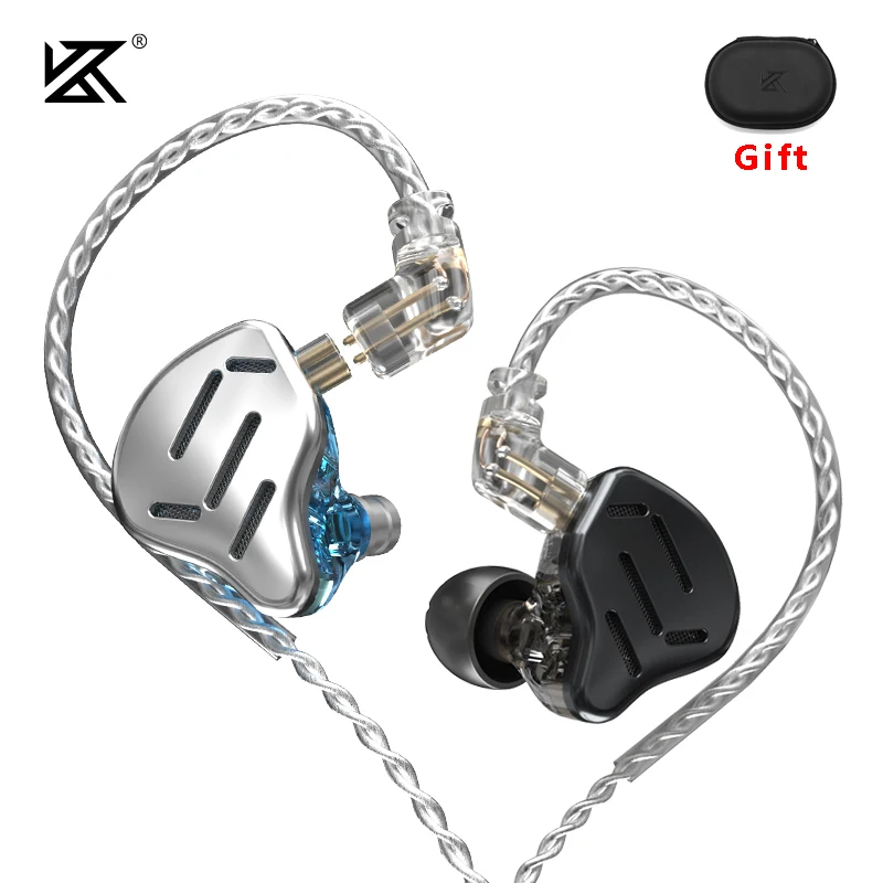 

KZ ZAX Headset 16 Units HIFI Bass In Ear Monitor Hybrid technology Earphones Noise Cancelling Earbuds 7BA+1DD Sport Headphones