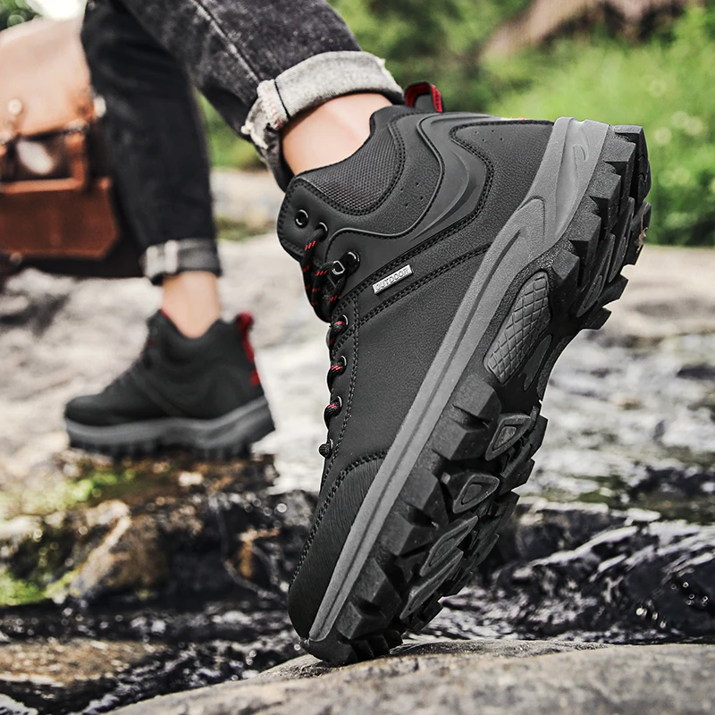 

High Quality Large Size Hiking Shoes Non-slip Outdoor Sports Men Shoes Lace Up Men Hiking Hhiking Hunting Sports Shoes 39-45Size