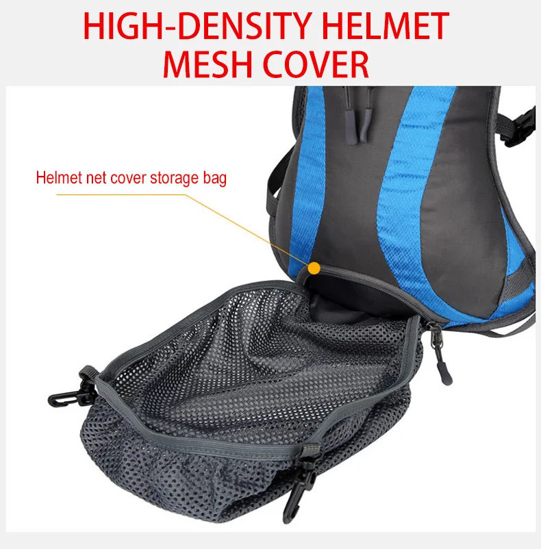 2021 Cycling Backpack with Helmet Mesh Pocket Waterproof Bike Backpack for Camping Hiking Hydration System Sports Bags XA111Q