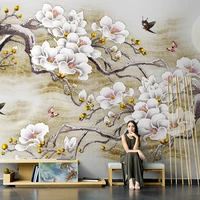 3d flower wallpapers american peach blossom wallpaper art bedroom mural living room tv background wall decor
