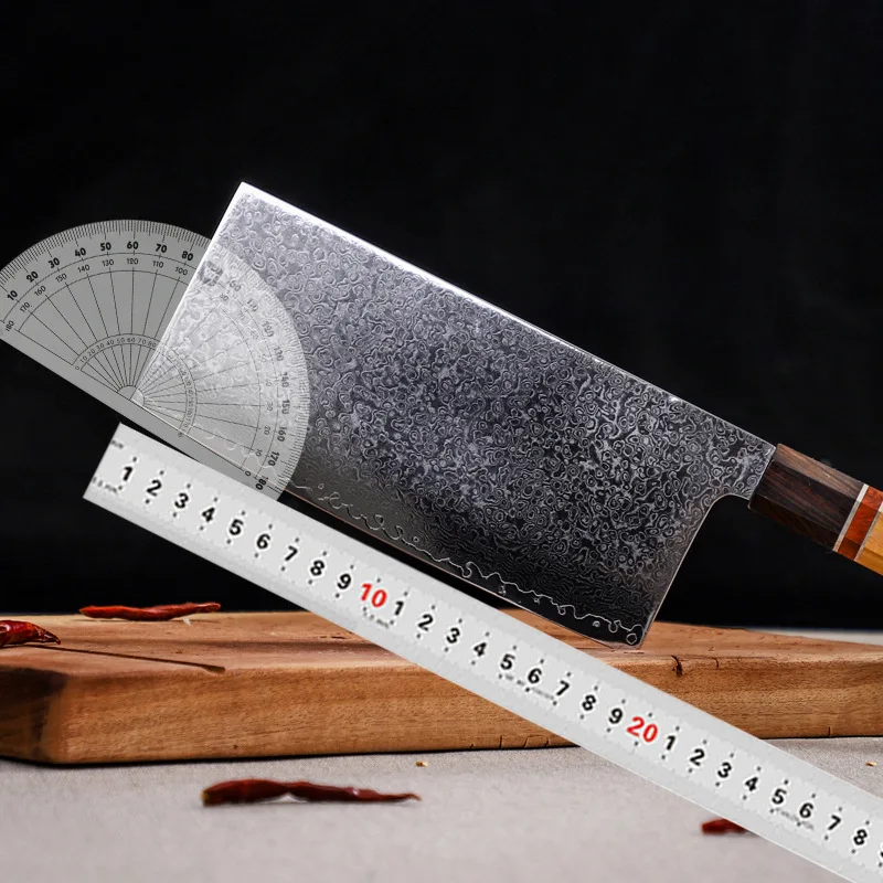 

Damascus Steel Knife 67 Layers VG10 Core Ultra Sharp 7.5 Inch Slicing knife Japanese For Kitchen Gadgets Natural Damascus Veins