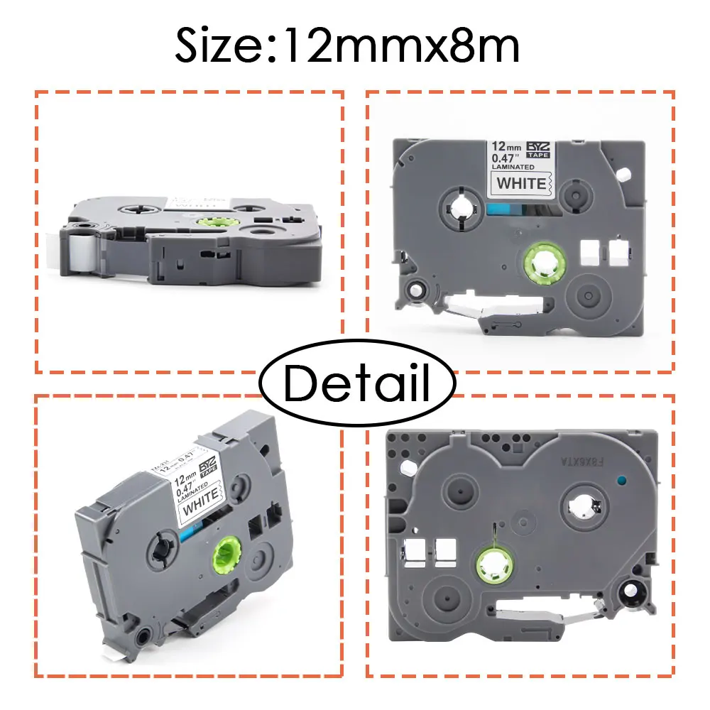 Absonic 10 шт. TZe-621 TZ-621 лента для картриджа этикеток клейкая Brother P-touch PT-D210 PT-H110 PT-D400 PT-D600