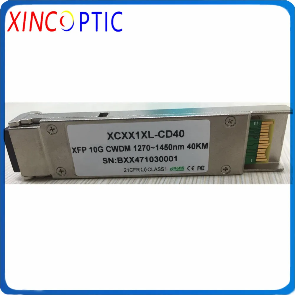 10G 10KM CWDM XFP модуль базовый одномодовый двойной LC 10km 1470 1490 1510 1530 1550 нм 16 дБ DFB +