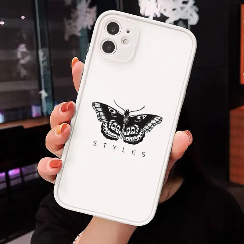 

butterfly Harry styles Phone Cases matte transparent For iphone 7 8 11 12 plus mini x xs xr pro max cover