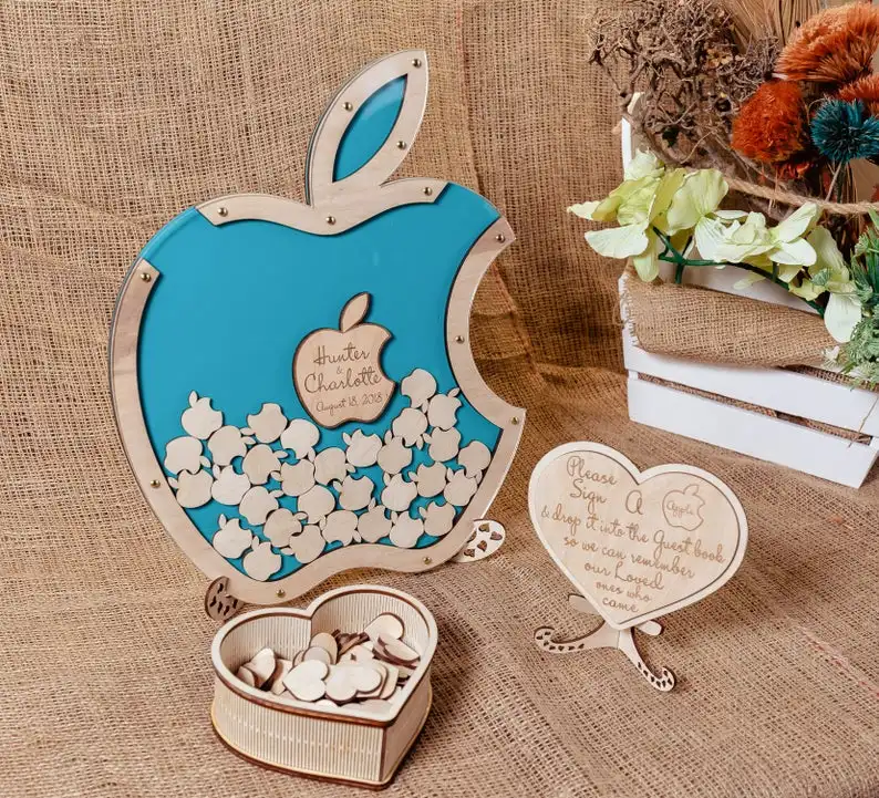 Apple Свадебная Гостевая книга альтернатива свадебной гостевой книги розовое