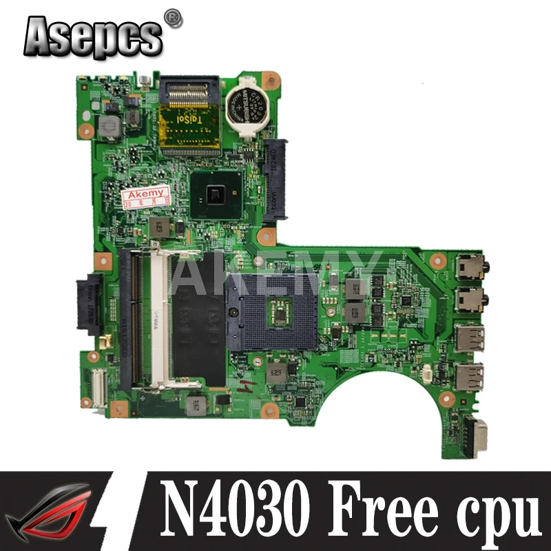 

Akemy motherboard For DELL Inspiron N4030 mainboard PGA989 0H38XD CN-0H38XD HM57 48.4EK01.021 with graphic test good Free CPU