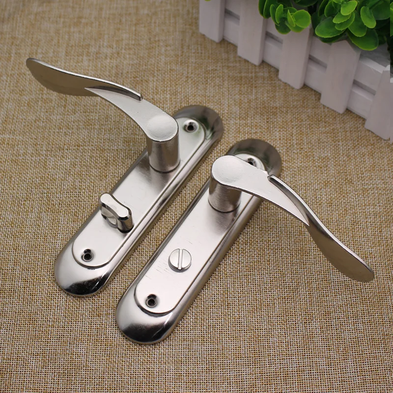 zinc alloy old bathroom door lock no key fix hole size 110 mm washroom door lock latch 1 set door fittings free global shipping