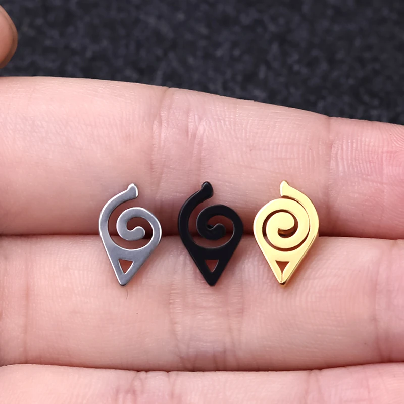 Серьги-гвоздики в стиле панк аниме серьги-спирали пирсинг хряща уха нержавеющая