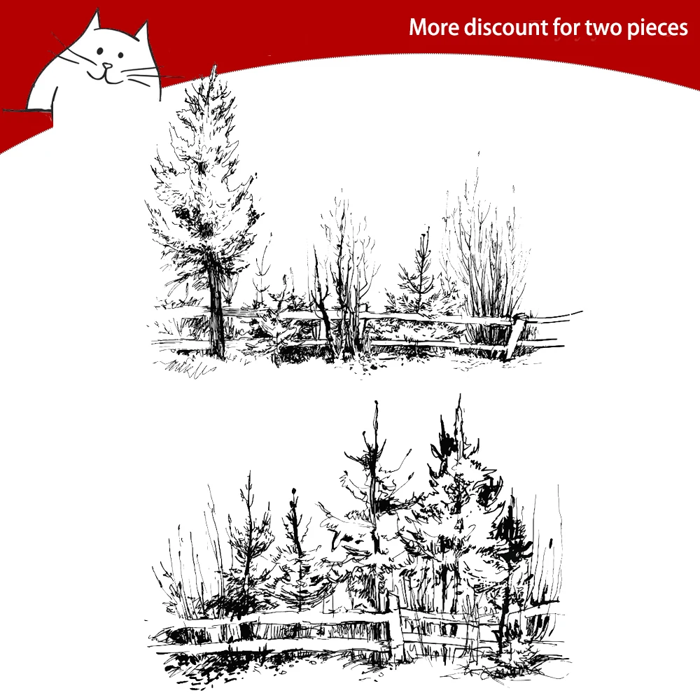 

Tree Clear Stamps For Scrapbooking Card Making Photo Album Silicone Stamp DIY Decorative Crafts