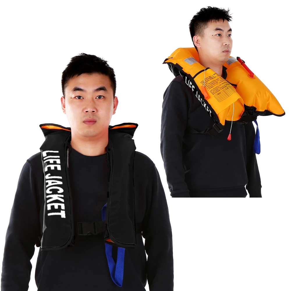 

2pcs / 1pcs Inflatable Life Jacket Professional Adult Swiming Fishing Life Vest Swimwear Water Sport Swimming Survival Jacket