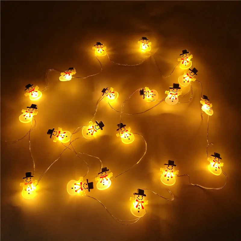 Светодиодная гирлянда с Санта Клаусом снеговиком оленем снежинками