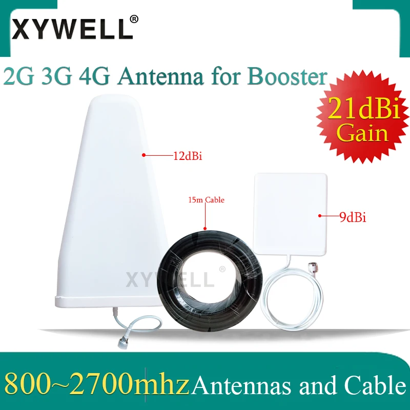 Антенны XYWELL 21dBi 4G 800 ~ 2700 МГц LPDA наружная антенна Внутренняя кабель 15 м для