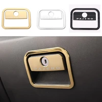 2pc stainless steel passenger locker panle decoration cover fit for mitsubishi pajero montero v93 v97 v98 2007 2021