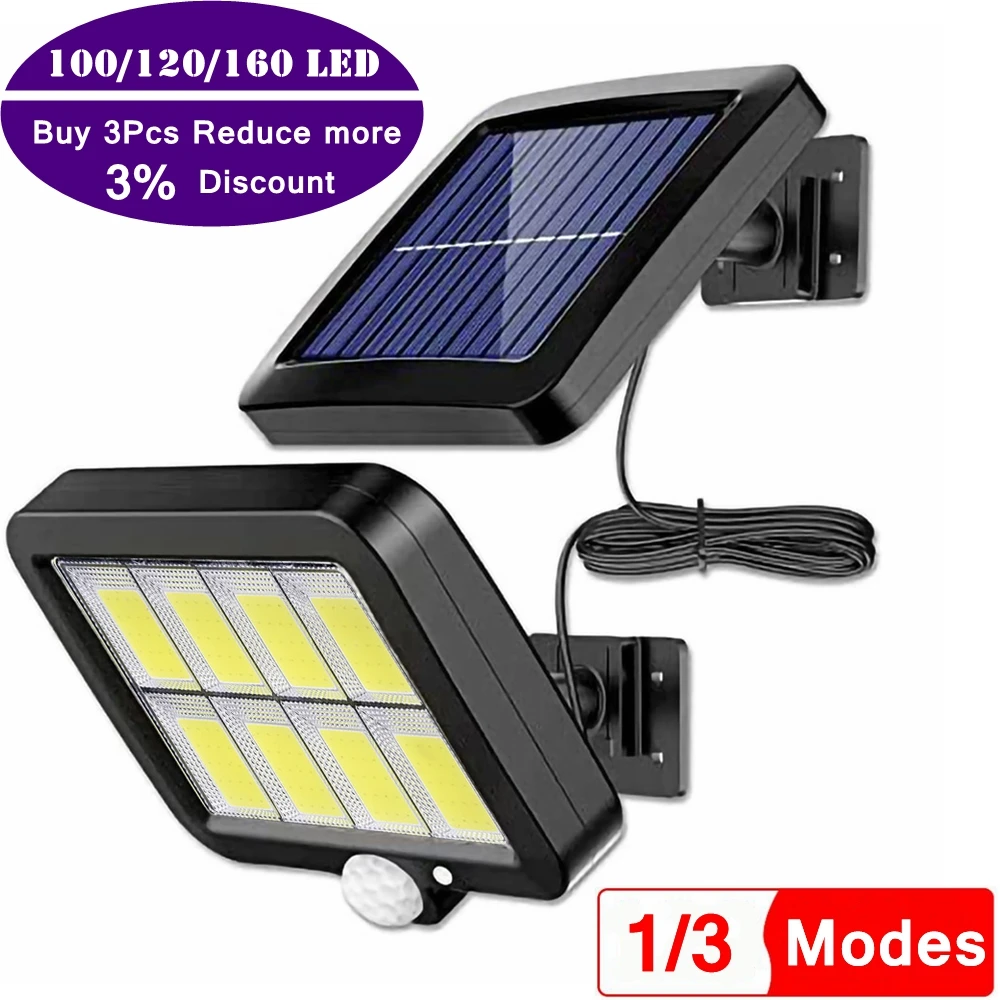 

Настенный светильник на солнечной батарее, водонепроницаемый уличный светильник с пассивным ИК датчиком движения для двора, забора, декора...