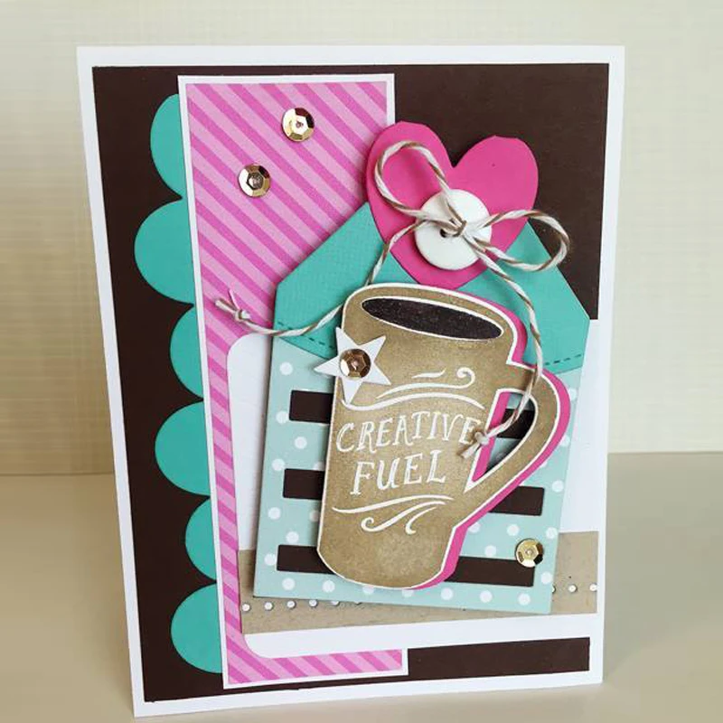 Выскальзывающий язычок на картах высечки для украшение создания открыток штампы