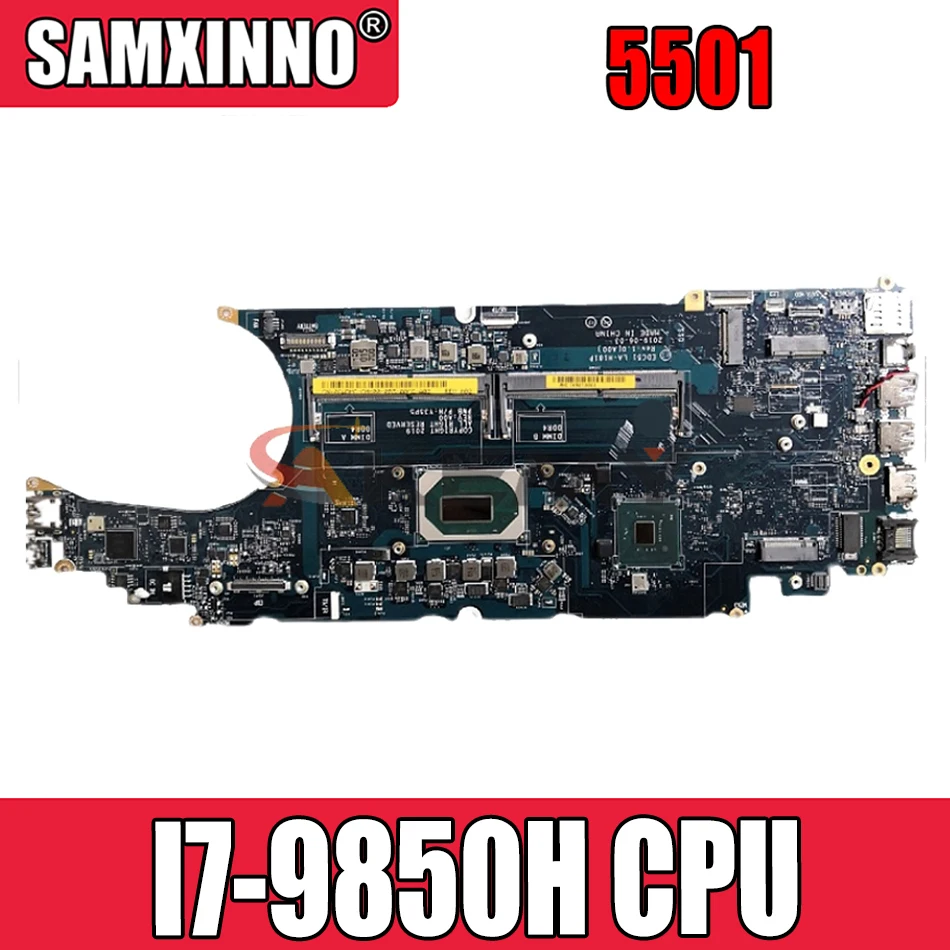

Материнская плата AkEmy PV5TM 5501 с процессором I7-9850H для DELL Latitude 5501, материнская плата для ноутбука, протестированная полностью на 100%