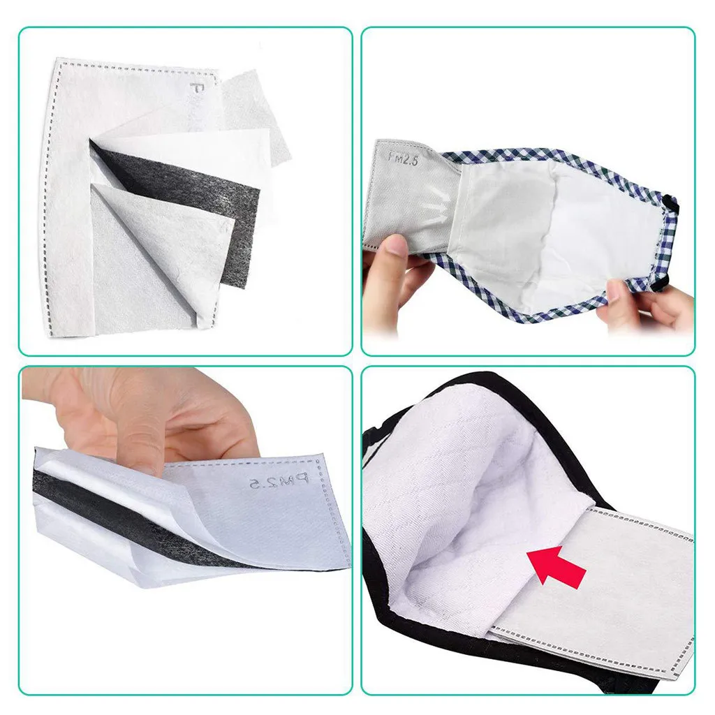 100 шт. мелтдувная ткань детская маска прокладка для лица фильтр активированный