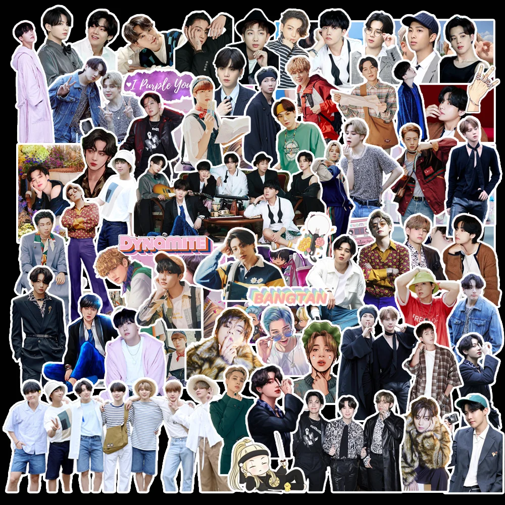 Pegatinas de Kpop Jimin Suga V Jin RM Jhope Jungkook, conjunto de 101 unidades/lote de pegatinas de Dynamic, juguete para regalo-5