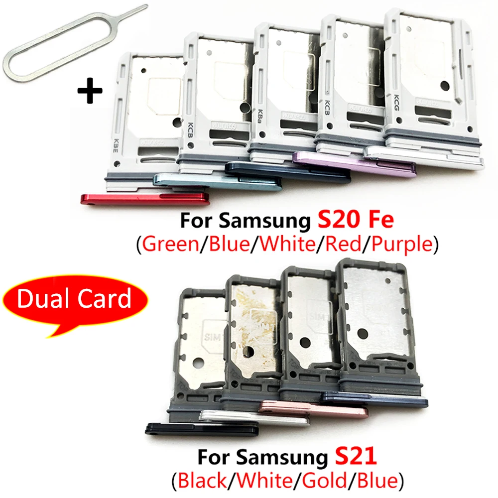 Оригинальный держатель для Sim-карты Samsung Galaxy S21 S20 Fe лоток SIM-карты с двумя слотами