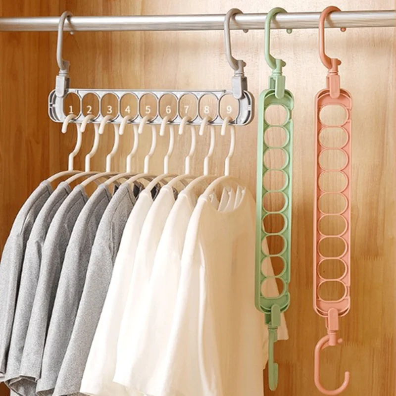 Новая пластиковая вешалка для одежды с 9 отверстиями Нескользящая стойка