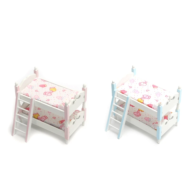 1:12 миниатюрная мебель для кукольного домика детской спальни двухъярусная