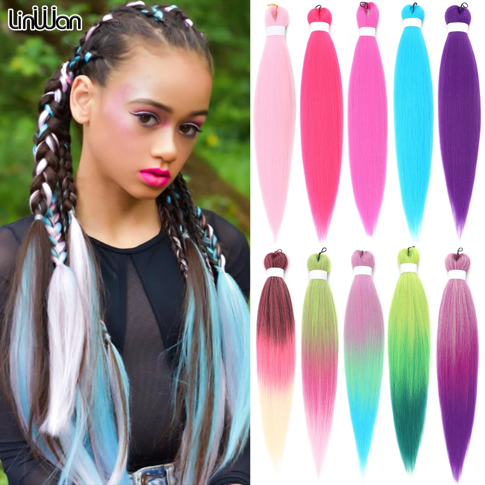 

Pre Stretched Expression Braiding Hair Jumbo Braid Crochet Ombre Synthetic Easy Braid Hair Extensions Heat Resistant Fiber LinWa