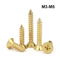 m3 m3 5 m4 m5 brass flatcountersunk head phillips self tapping screws