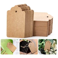 100pcs blank kraft jewelry paper tag brown lace scallop head tag luggage wedding note diy blank price tag kraft paper giift