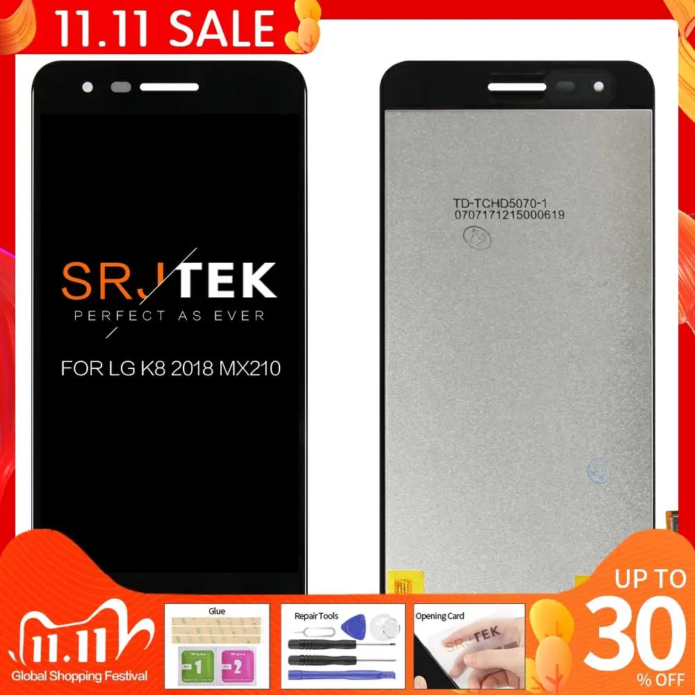 

Warranty 5.0'' 1280x720 Display For LG K8 2018 MX210 LCD Touch Screen Digitizer Replacement Parts