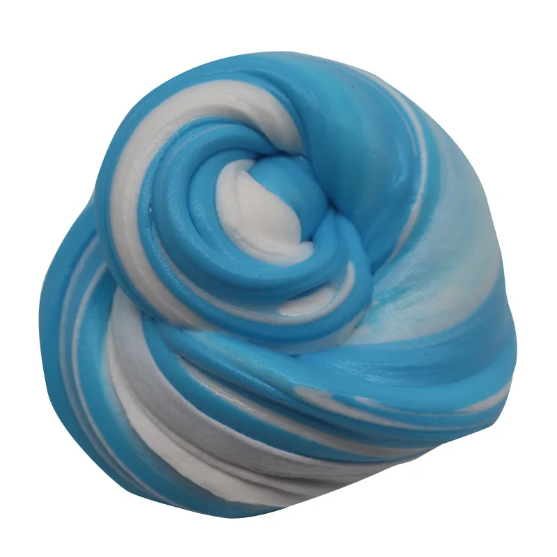 Blue and white 30gSlme тонкий tricolor хлопок резины грязи DIY тыкать цвет грязи декомпрессии снять головоломки игрушечная глина - Цвет: Blue and white