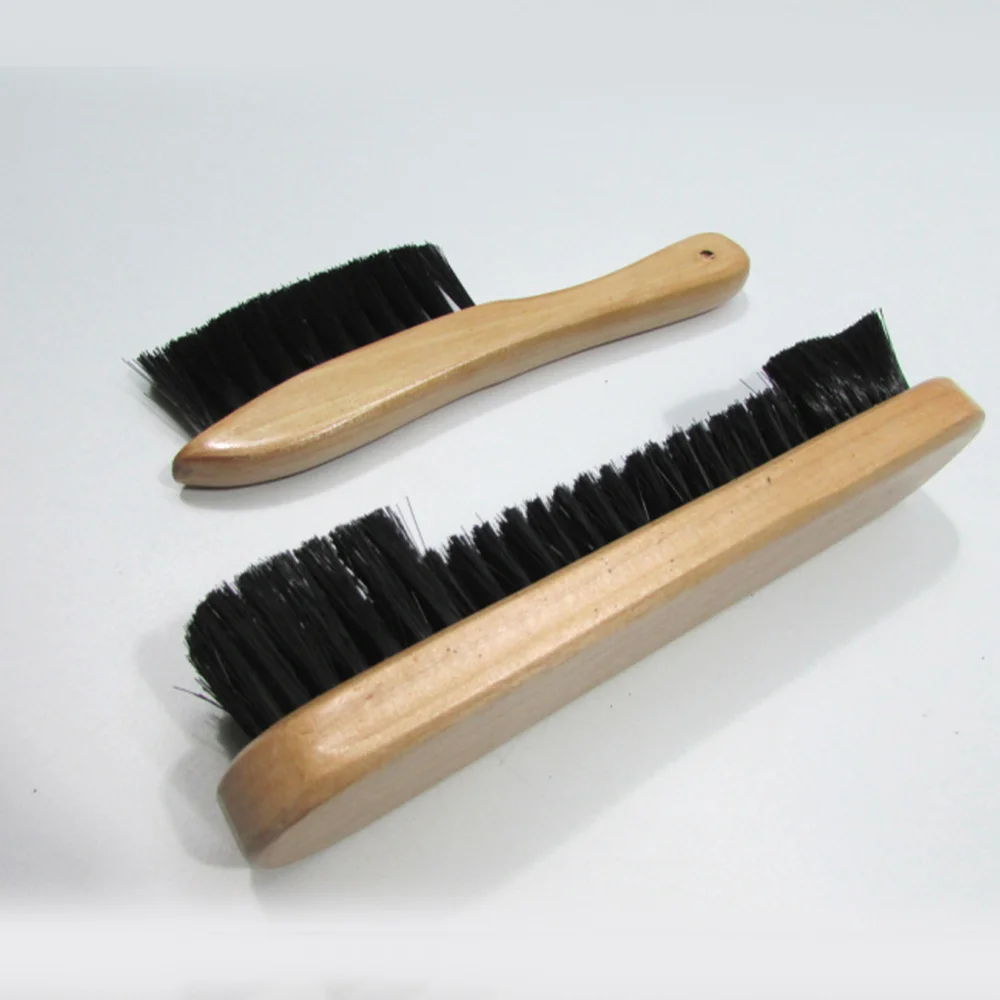 

2 Pcs Billiard Table and Rail Brush Rail Brush Wooden Pool Table Cleaning Tool Billiard Accessories (Inch Brush, Small Handle