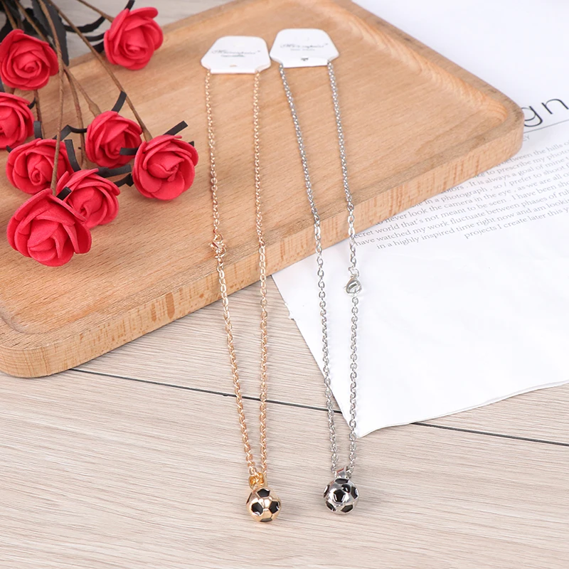 Спортивное ожерелье кулон в виде футбольного мяча с цепочкой для мужчин и женщин
