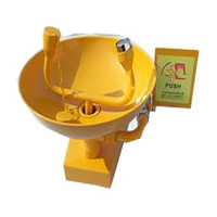 vidric yellow coating for eyewash wall mounted 304 stainless steel eye washer faucet for schoolfactorychemical plant